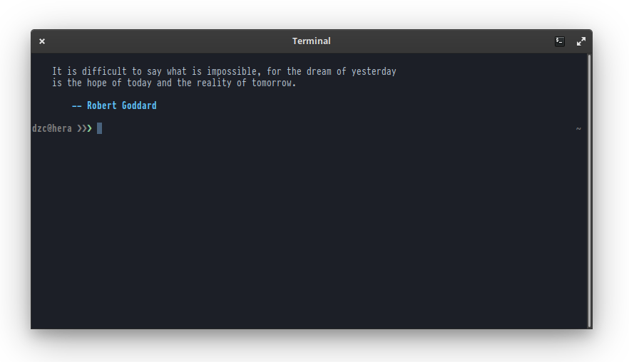 GNOME Terminal profile installed